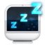 Sleep Aid icon - Showing a 2021 iMac with Z symbols coming from the screen